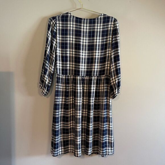 Westport Embroidered Plaid Long Sleeve Dress | SZ M - Picture 4 of 11